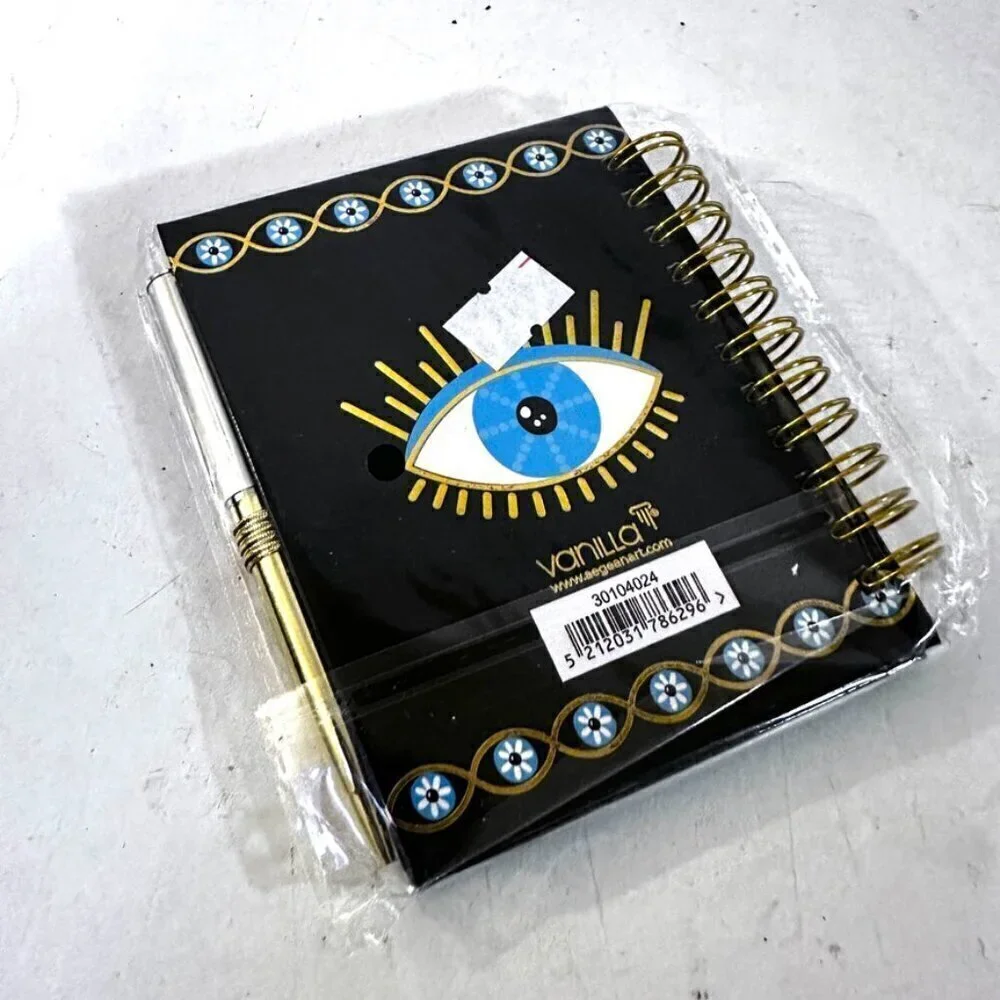 Greece NWT Notebook Evil Eye  Gift for Roommate , friend , Stocking stuffer